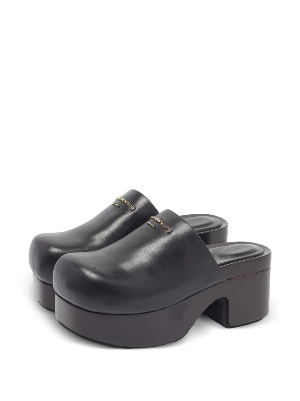 Pre-Owned Alexander Wang mules à plateforme épaisses - Noir Pre-Owned Alexander Wang mules à plateforme épaisses - Noir