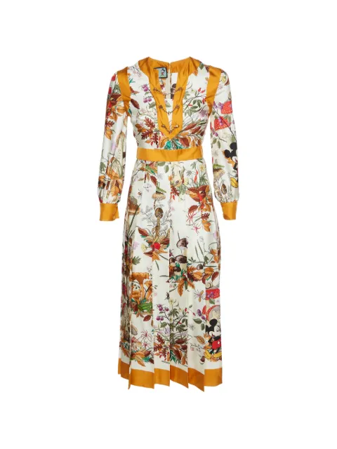Gucci Pre-Owned x Disney floral-print pleated midi dress