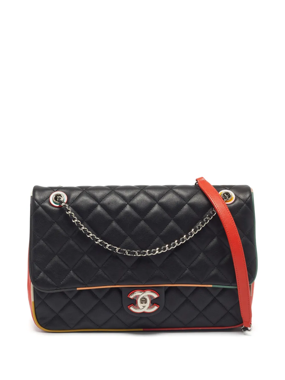 CHANEL Pre-Owned 2016-2017 Cuba Jumbo quilted shoulder bag - Nero