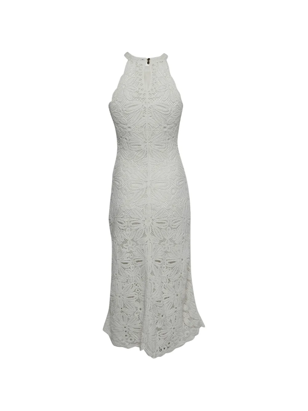 Maje floral-crochet halterneck maxi dress - Bianco