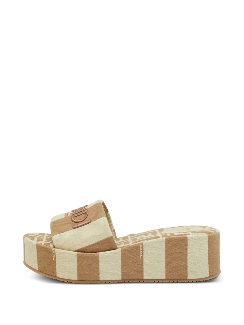 Fendi Pre-Owned Sunshine platform slide sandals - Marrone