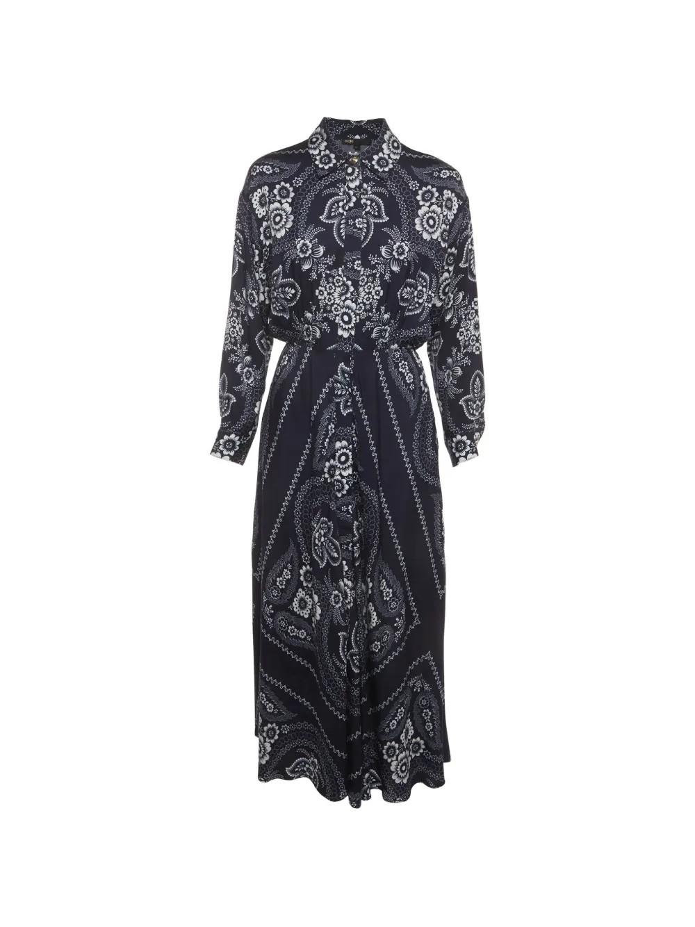 Maje bandana-print maxi shirt-dress - Blu