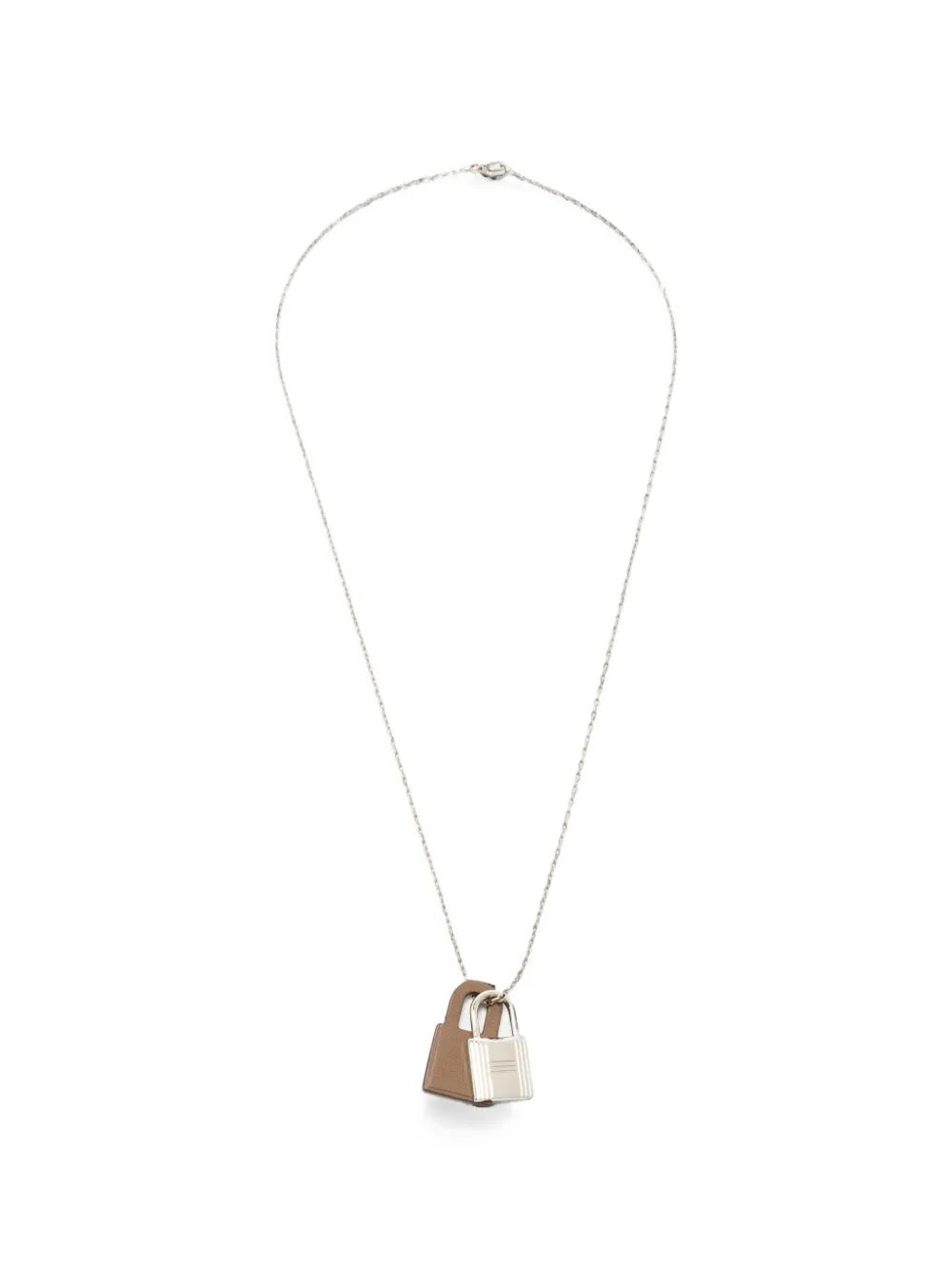 Hermès Pre-Owned O’Kelly leather pendant necklace - Argento