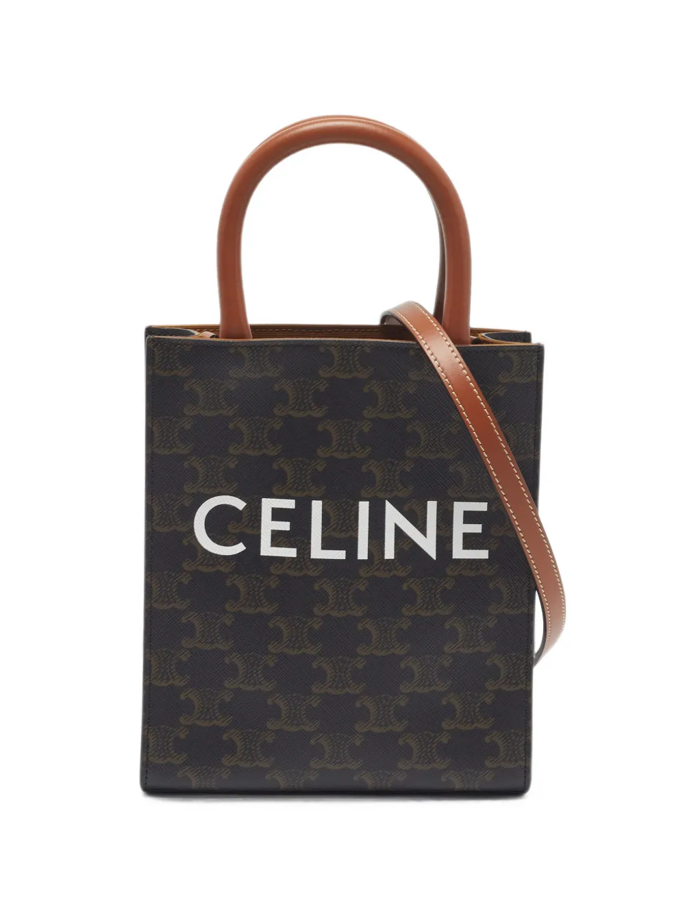 Celine Pre-Owned mini Triomphe Vertical Cabas tote bag - Marrone