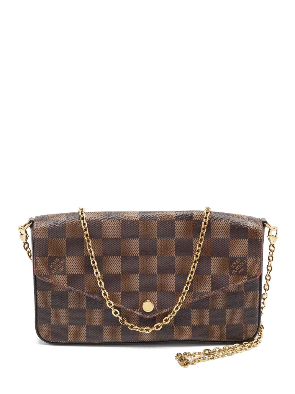 Louis Vuitton Pre-Owned pochette Felicie Damier Ébène (2019) - Marron