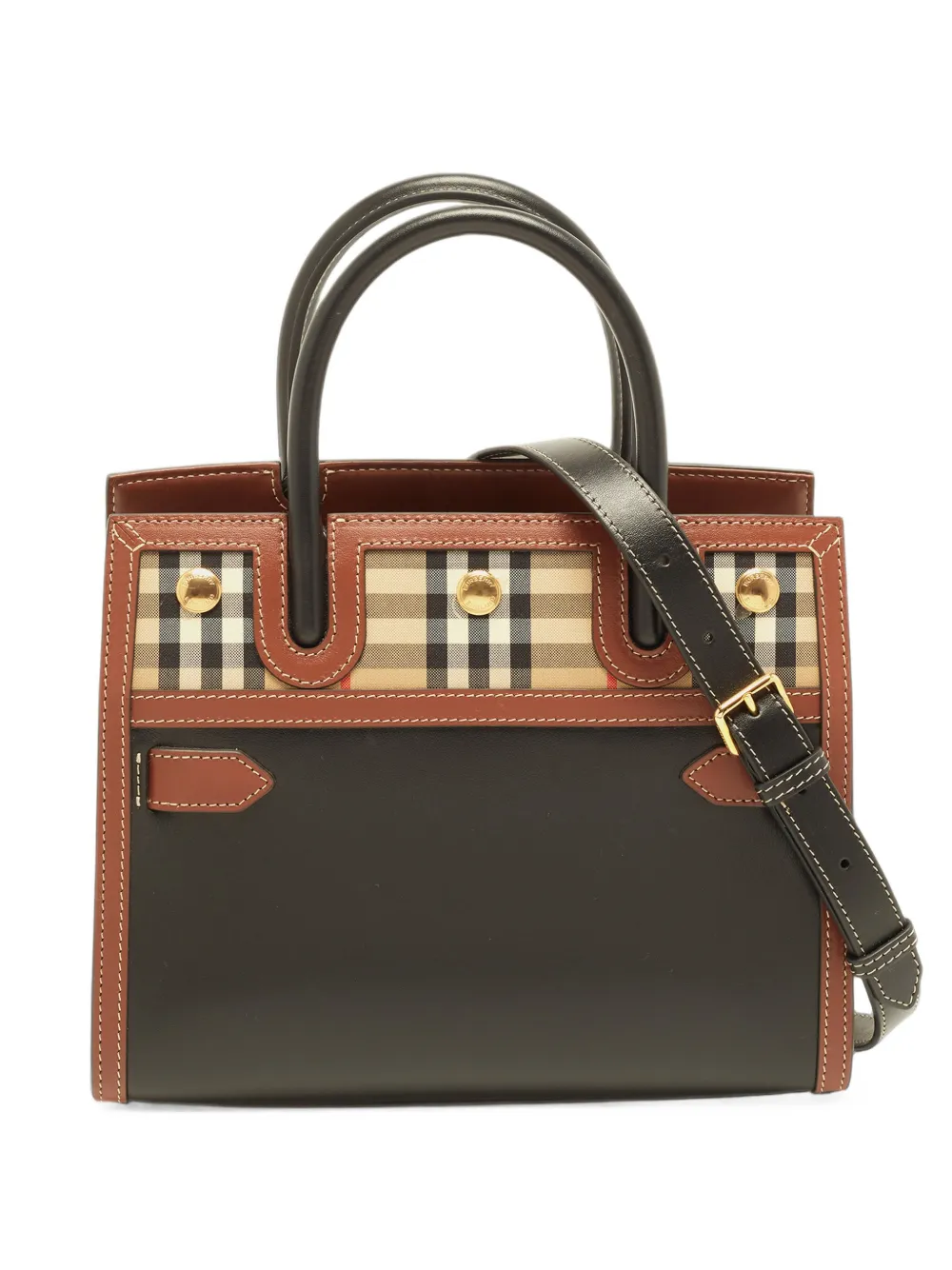 Burberry Pre-Owned baby Title Check tote bag - Nero