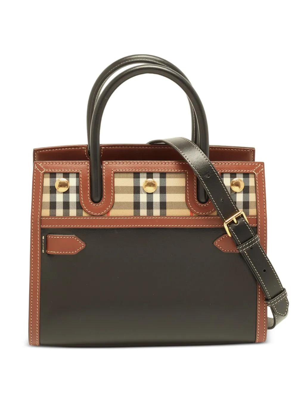 Burberry Pre-Owned baby Title Check tote bag - Black