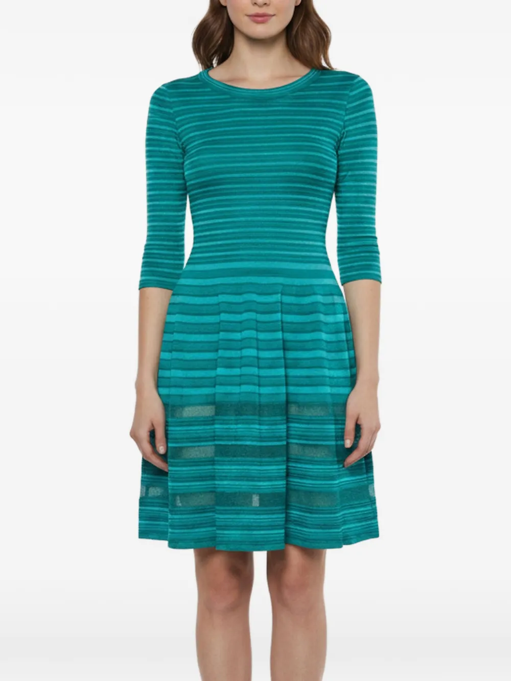 Missoni Pre-Owned robe évasée à rayures - Vert