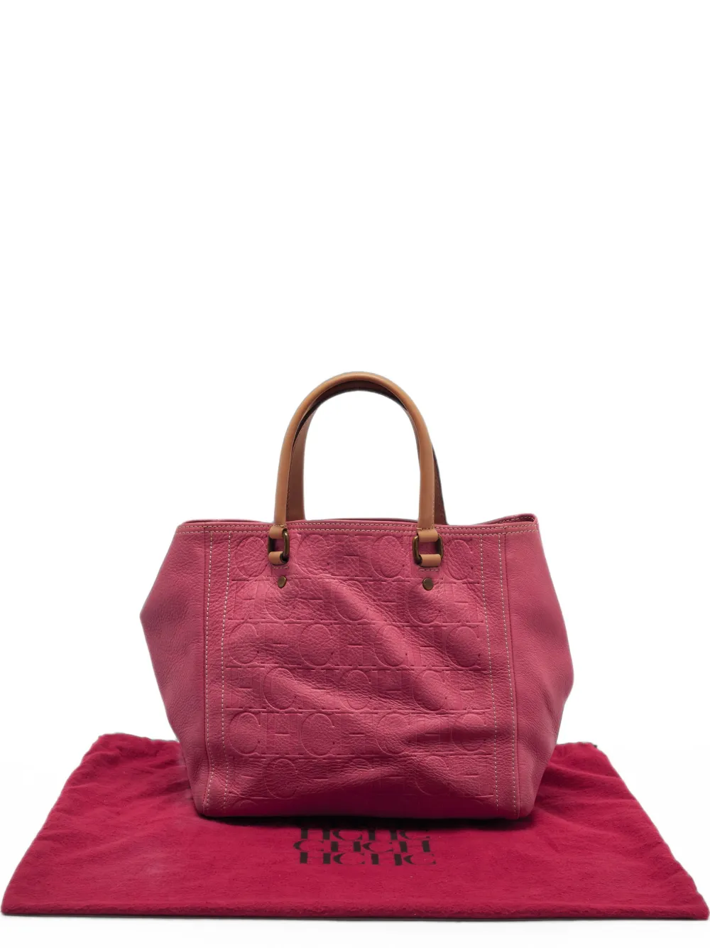 Carolina Herrera Vintage cabas Andy à motif monogrammé embossé - Rose
