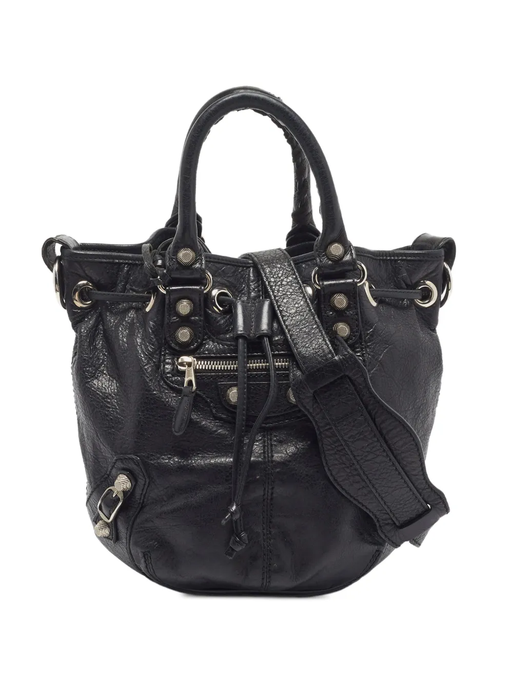 Balenciaga Pre-Owned mini Pompon bucket bag - Nero