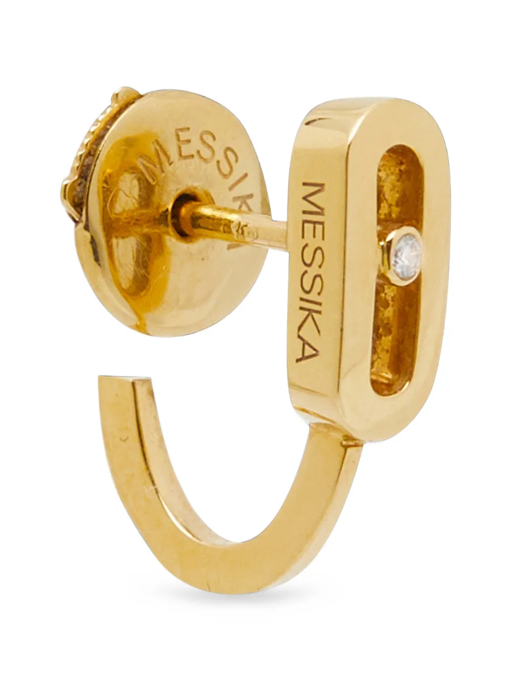 Pre-owned Messika Move Uno Diamond Earrings In 金色