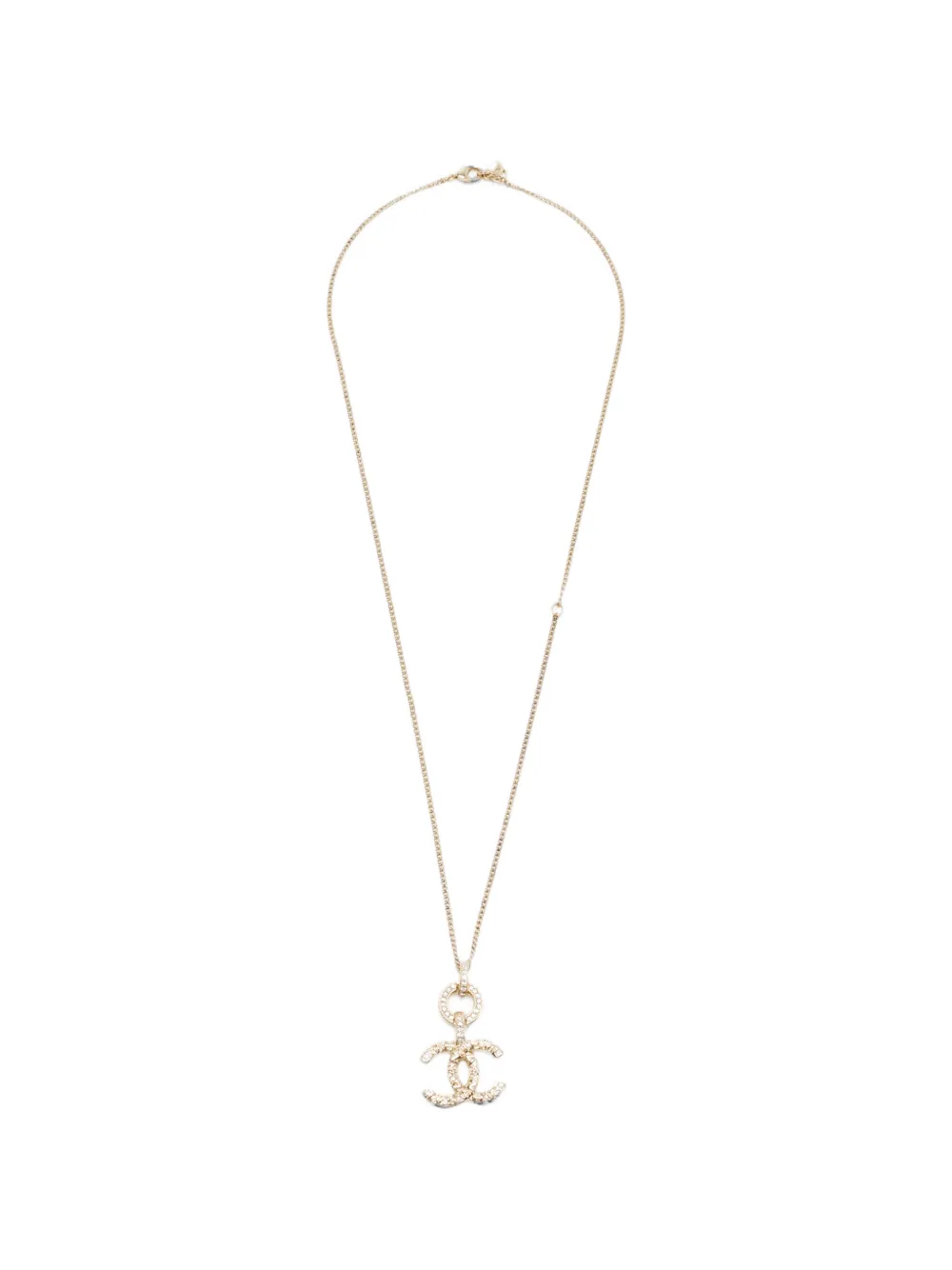 CHANEL Pre-Owned CC crystal-embellished necklace - Oro