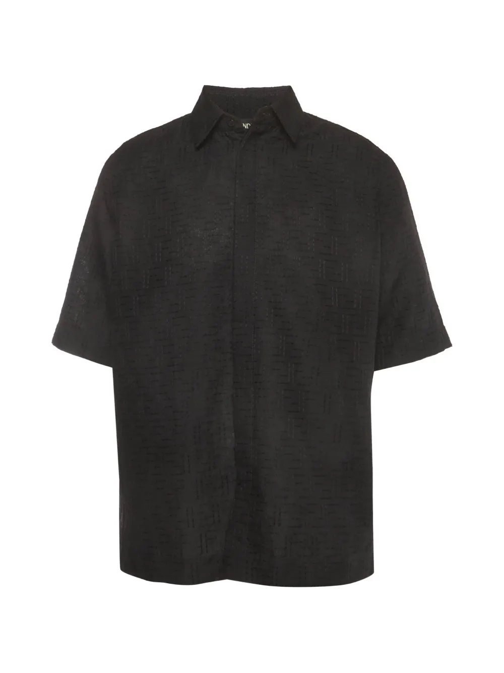 Fendi Pre-Owned FF-logo embroidered shirt - Nero