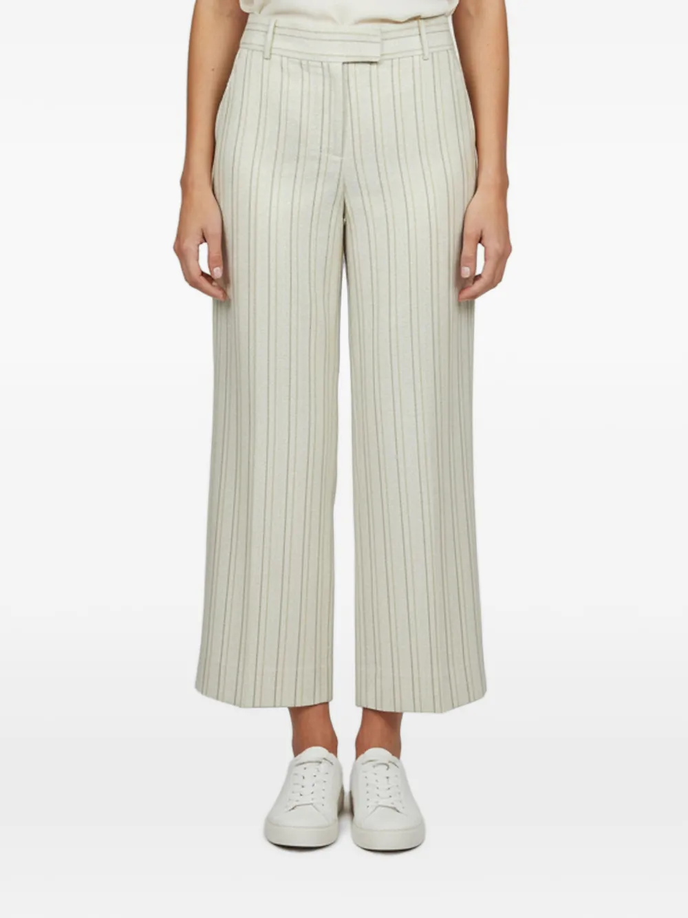 Missoni Pre-Owned pantalon en maille métallisée à rayures - Tons neutres Missoni Pre-Owned pantalon en maille métallisée à rayures - Tons neutres