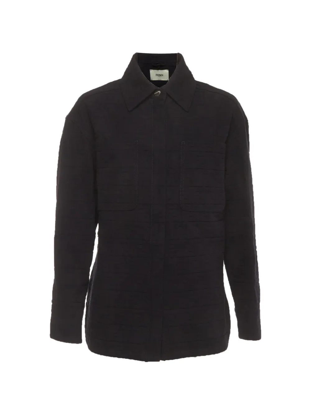 Fendi Pre-Owned monogram jacquard denim jacket - Blu