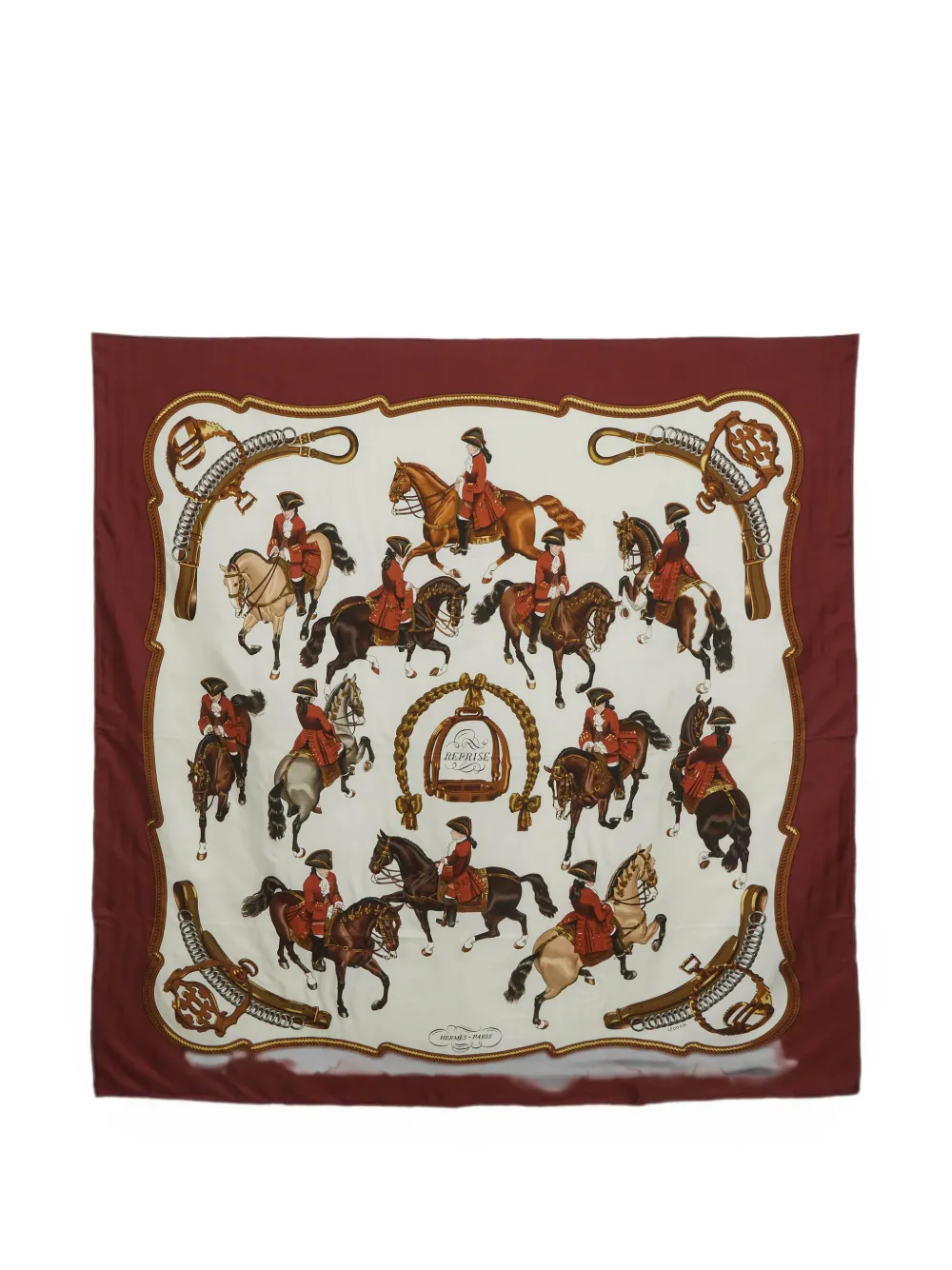 Hermès Pre-Owned Reprise silk scarf - Toni neutri