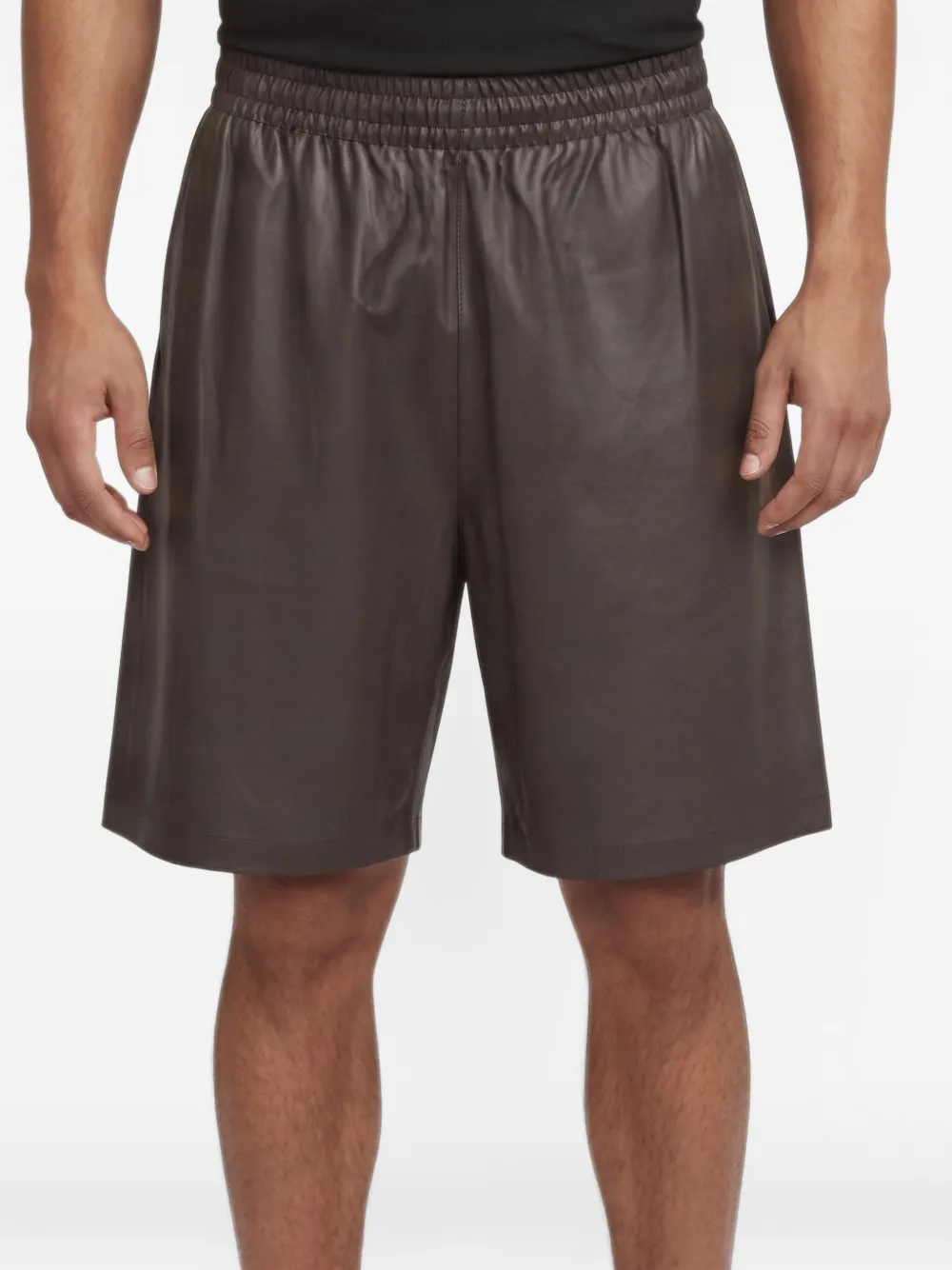 Bottega Veneta Pre-Owned leather shorts - Black