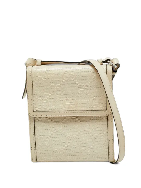 Gucci Pre-Owned small Perforated GG embossed messenger bag