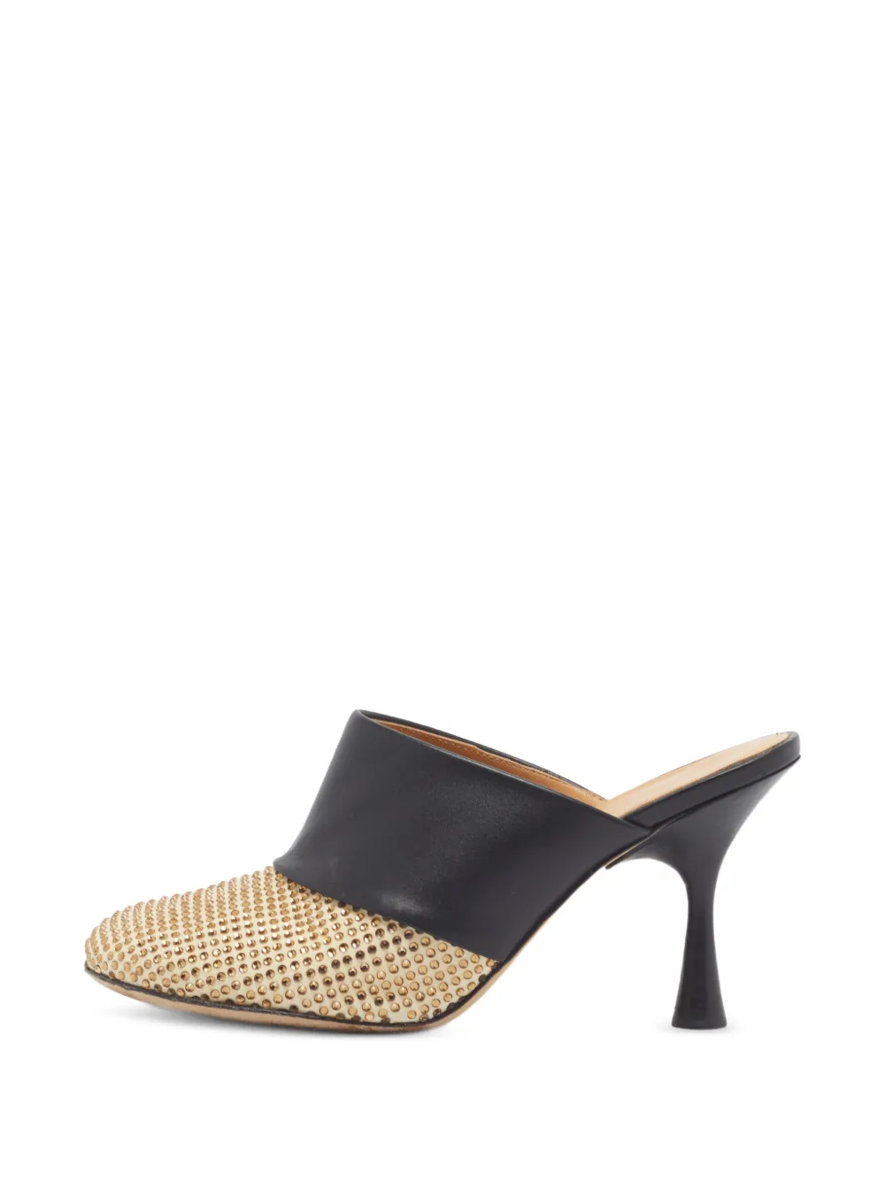Loewe Pre-Owned crystal-embellished leather mules - Nero