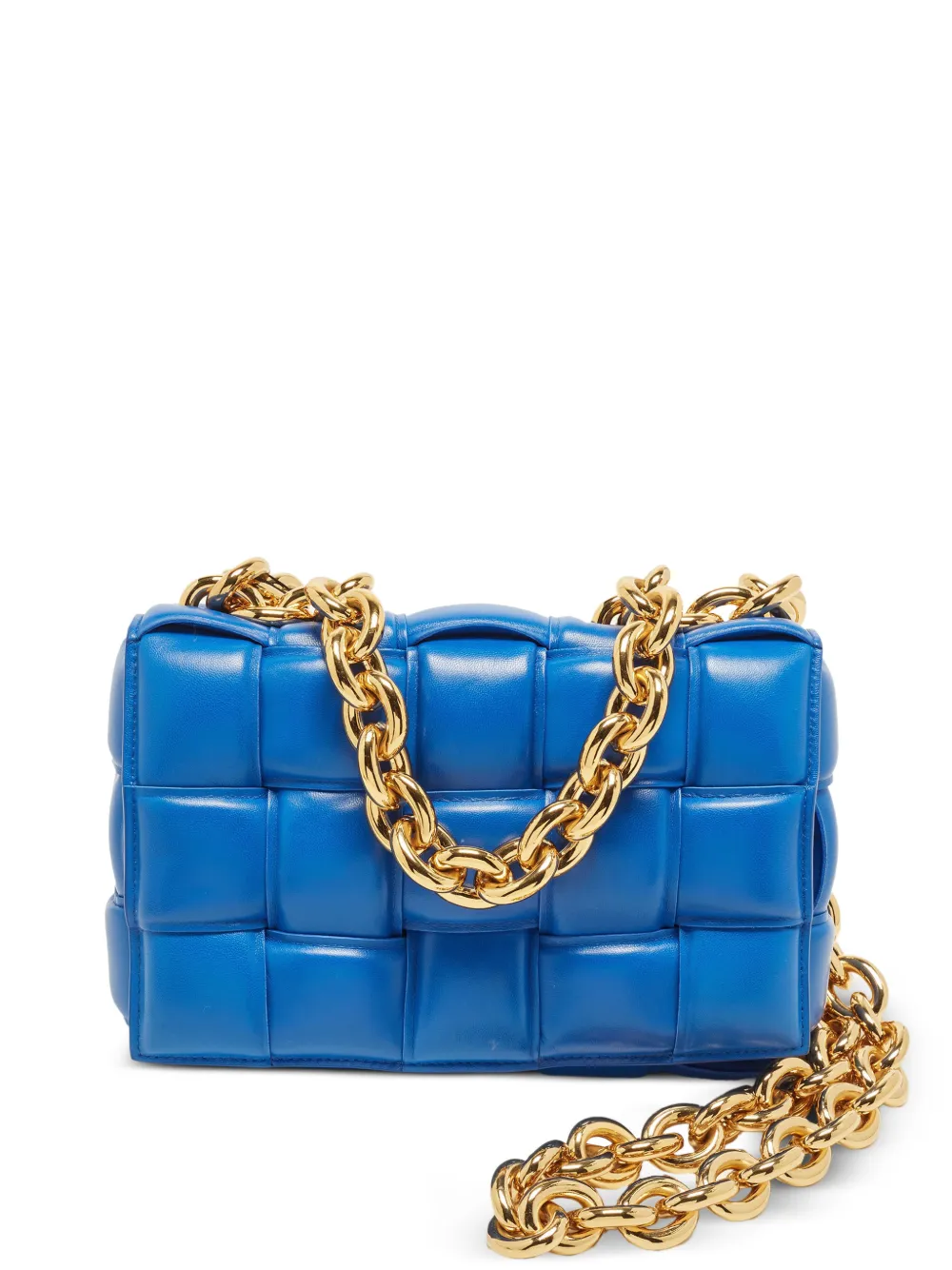 Bottega Veneta Pre-Owned Wattierte Cassette Intreccio Schultertasche - Blau