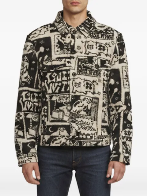 Louis Vuitton Pre-Owned Monochrome LV Comics trucker jacket