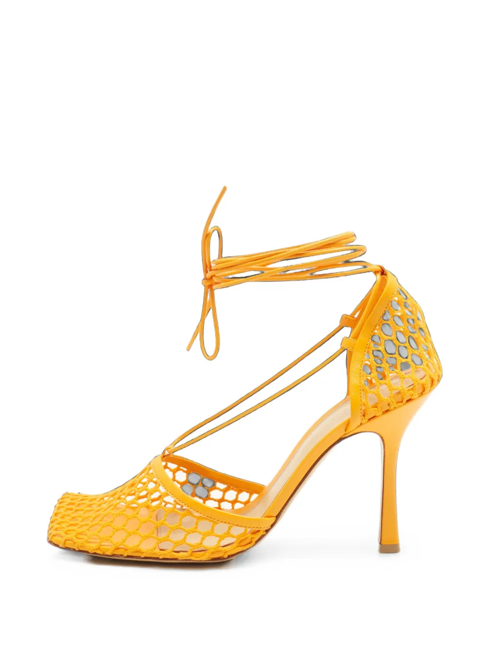 Bottega Veneta Pre-Owned Stretch mesh pumps - Arancione