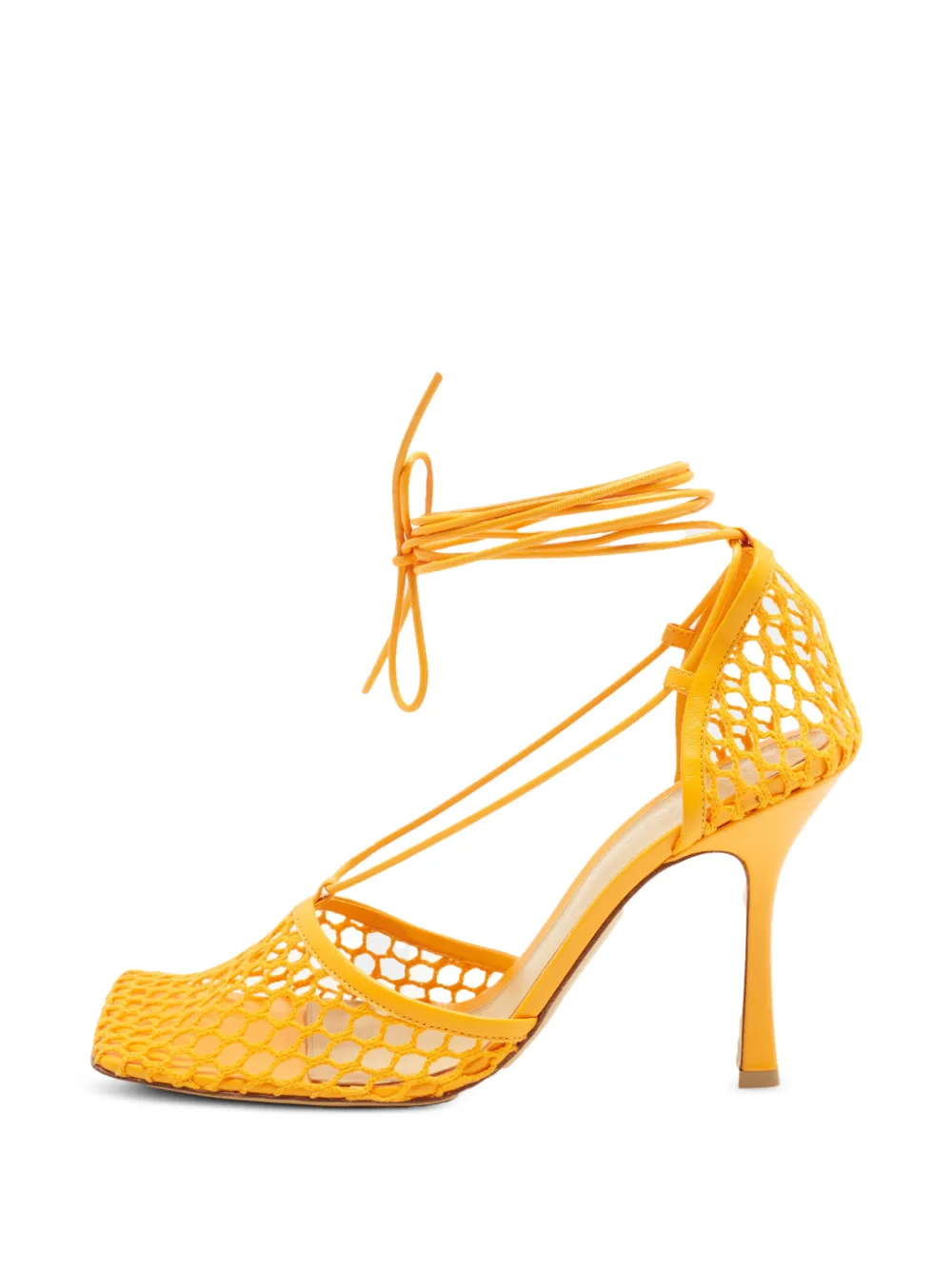 Bottega Veneta Pre-Owned escarpins en résille - Orange Bottega Veneta Pre-Owned escarpins en résille - Orange