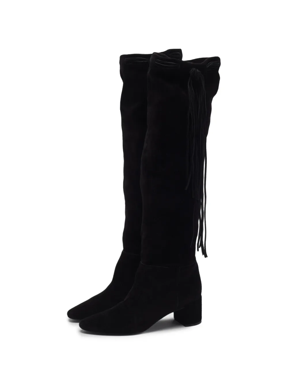 Saint Laurent Pre-Owned bottines à houppes frangées - Noir Saint Laurent Pre-Owned bottines à houppes frangées - Noir