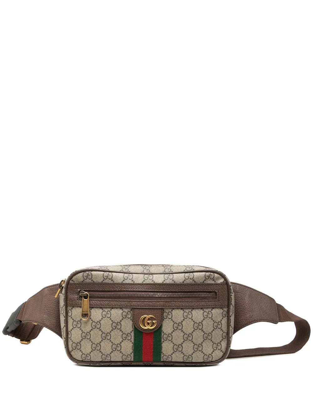 Gucci Pre-Owned 2016-2026 Small GG Supreme Web Ophidia belt bag - Toni neutri