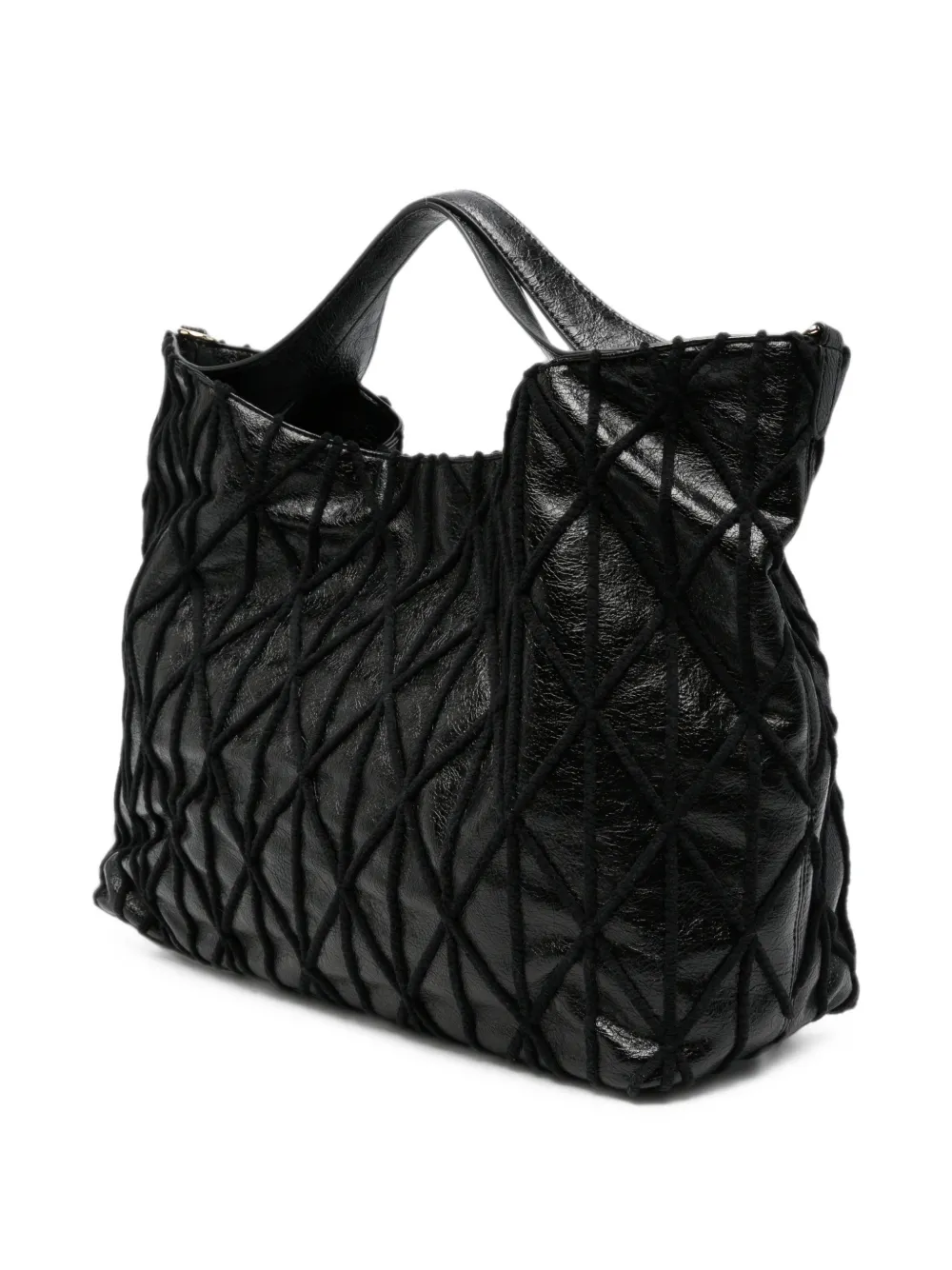 ERMANNO FIRENZE large quilted shoulder bag Zwart