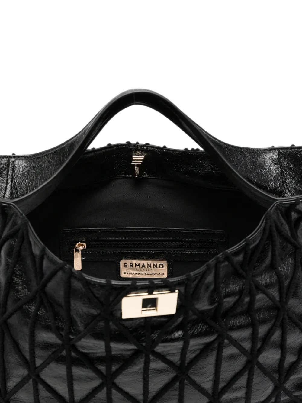 ERMANNO FIRENZE large quilted shoulder bag Zwart