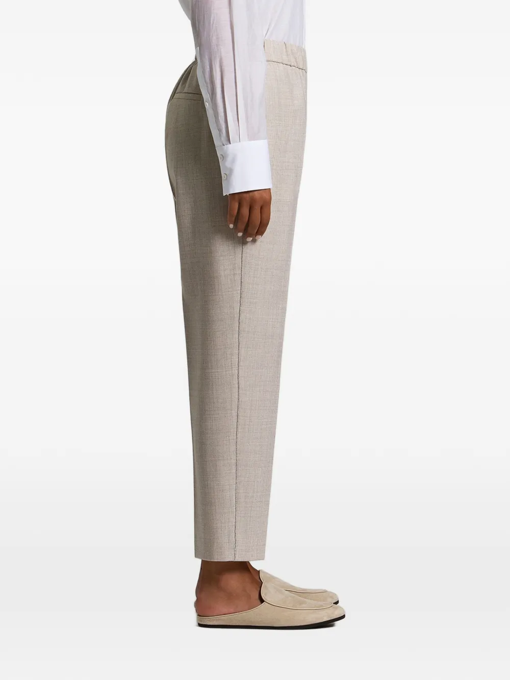 Peserico Pantalon met elastische tailleband Beige