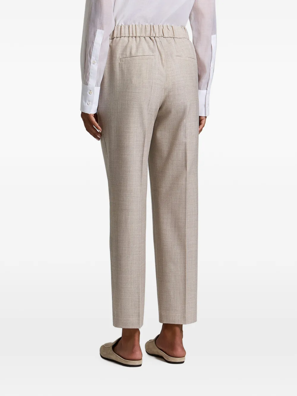 Peserico Pantalon met elastische tailleband Beige