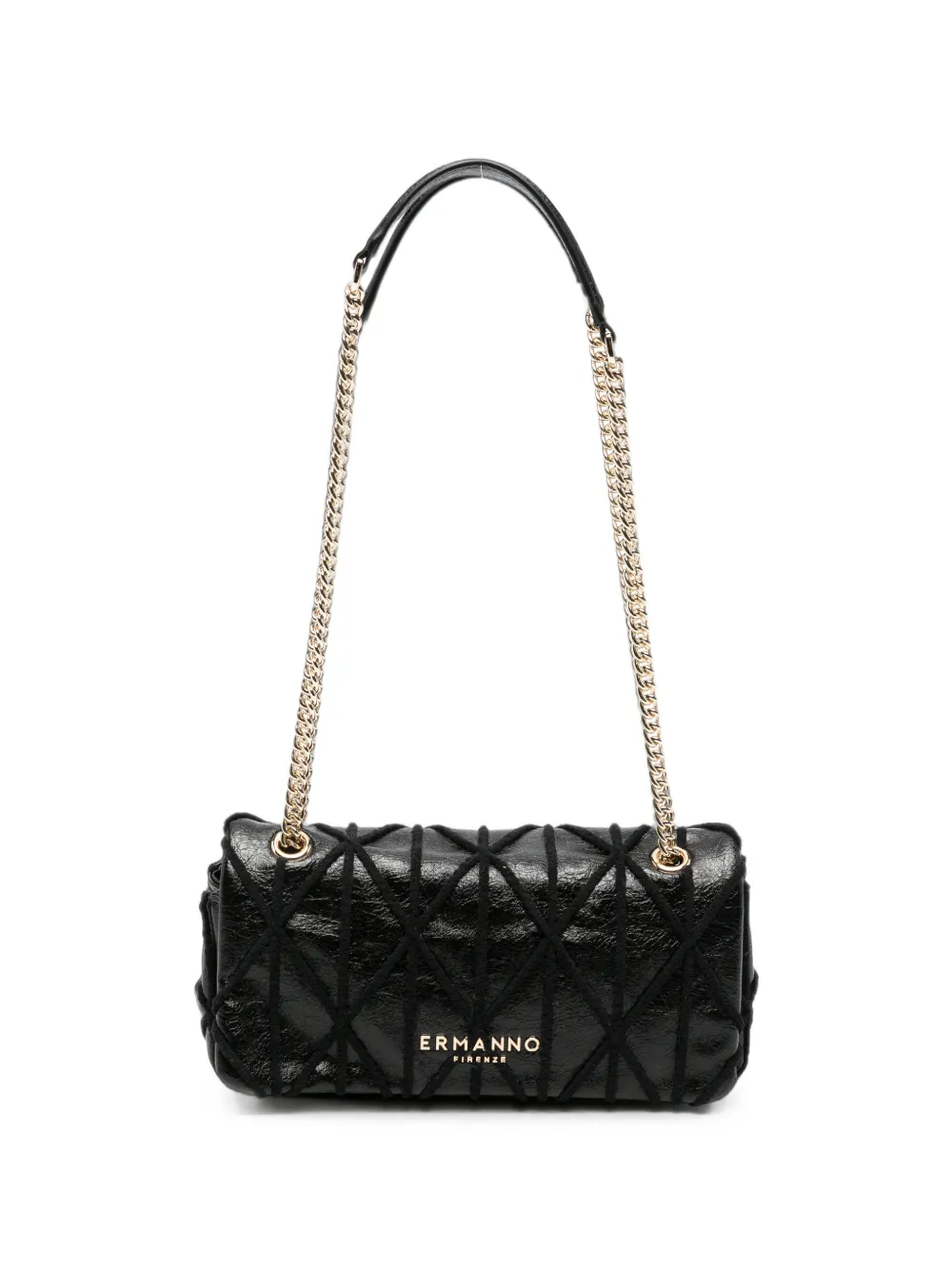 ERMANNO FIRENZE crinkled-effect lace-up shoulder bag