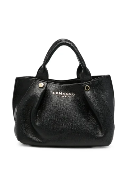 ERMANNO FIRENZE  logo-lettering grained leather tote bag