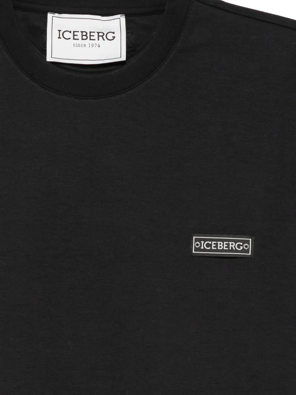 Iceberg logo-patch long-sleeve T-shirt Zwart