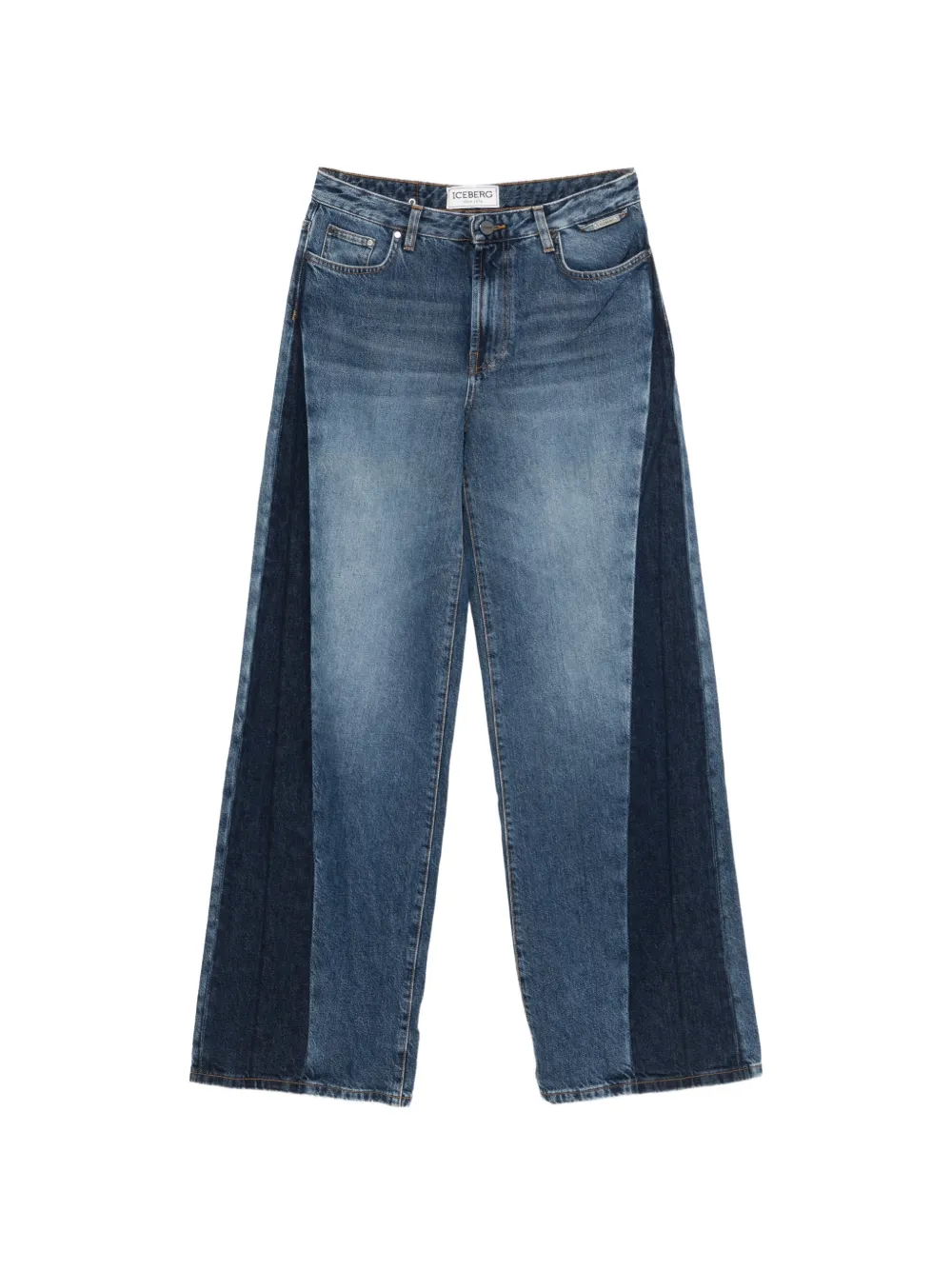 Iceberg panelled wide-leg jeans