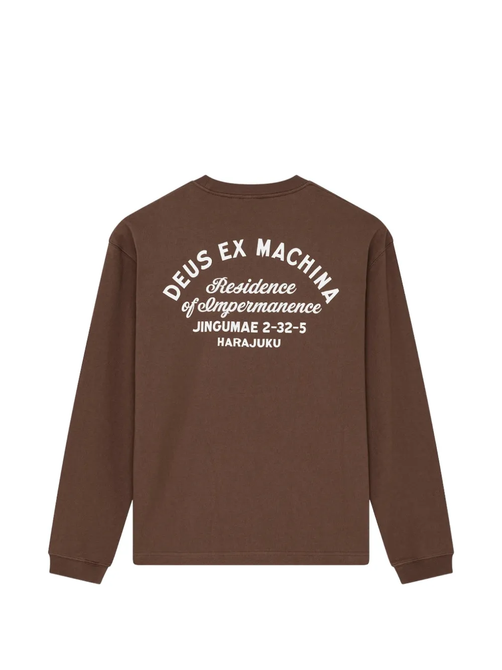Deus Ex Machina Harajuku Sign T-shirt met lange mouwen Bruin