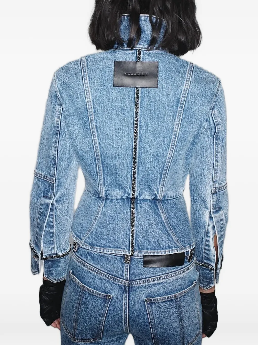 Hellessy Kai denim jack met gevlochten afwerking Blauw
