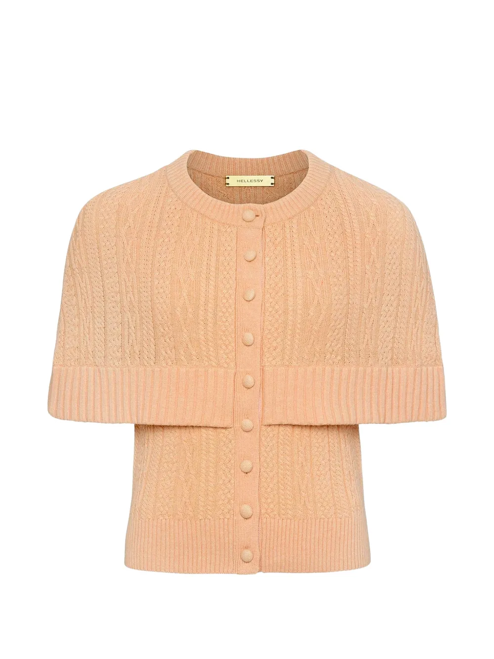 Hellessy Caspian cable-knit layered-effect cardigan