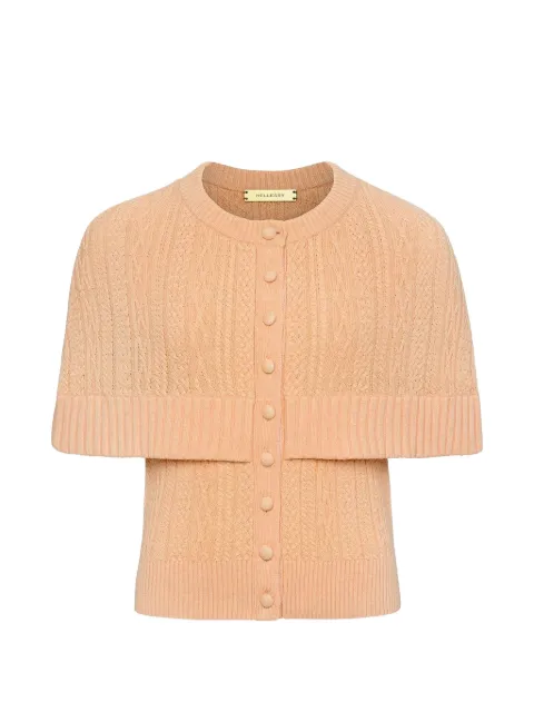Hellessy Caspian cable-knit layered-effect cardigan