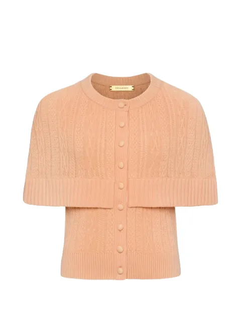 Hellessy Caspian cable-knit layered-effect cardigan