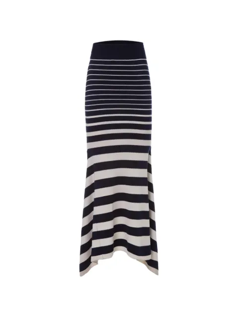 Monse striped asymmetric-hem maxi skirt