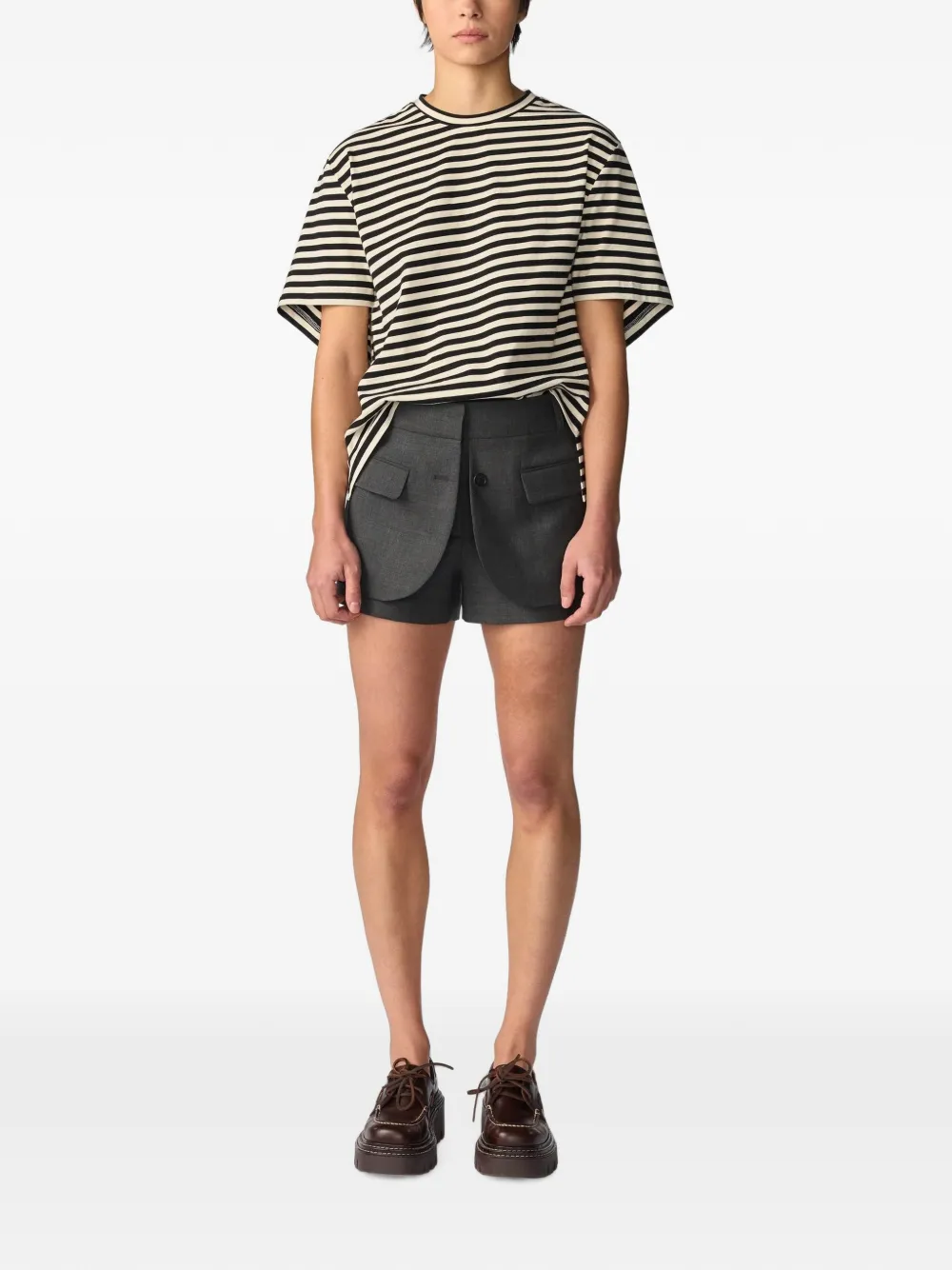 Monse Gestreept T-shirt Wit