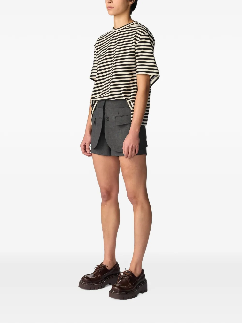 Monse Gestreept T-shirt Wit