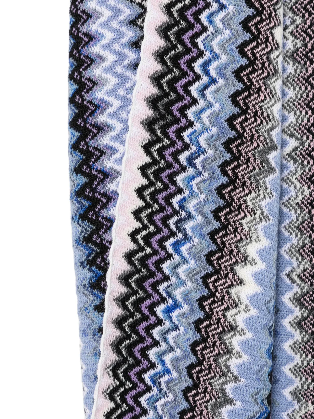 Missoni zigzag fringed scarf Blauw
