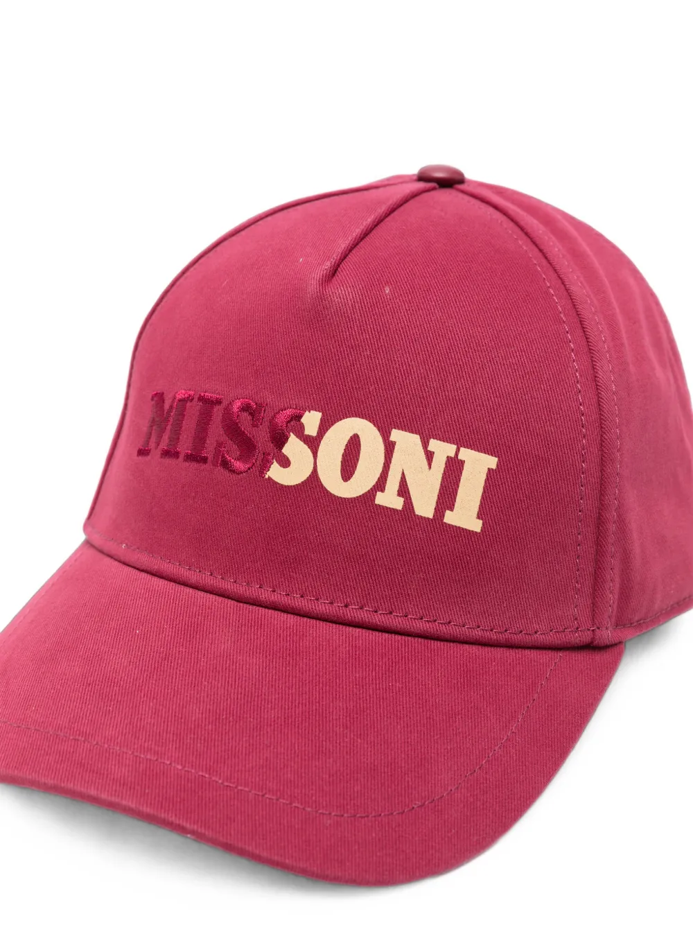 Missoni Honkbalpet met geborduurd logo Rood
