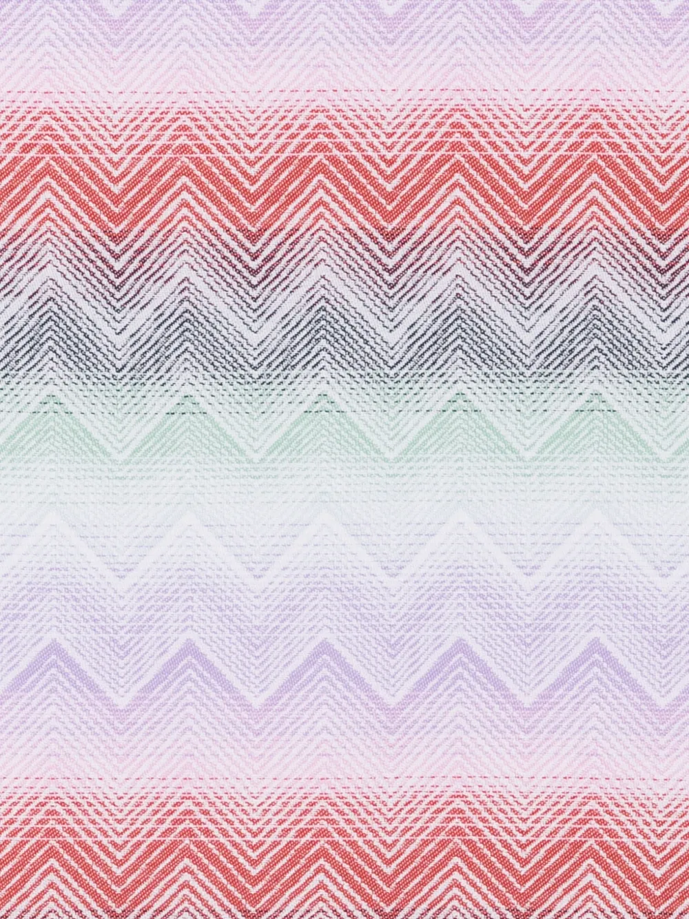 Missoni Gebreide sjaal met franje en zigzag-patroon Wit