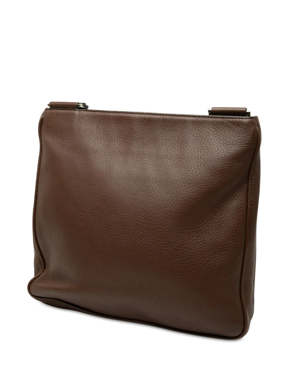 Prada Pre-Owned 2013-2026 Vitello City crossbodytas met rits Bruin