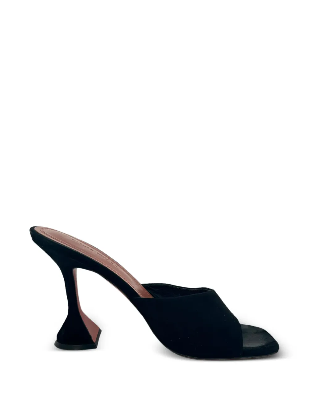 Amina Muaddi Lupita suede mules – Black